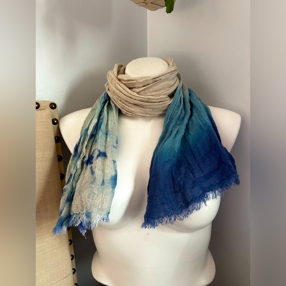Boutique Dyed Pleated Scarf